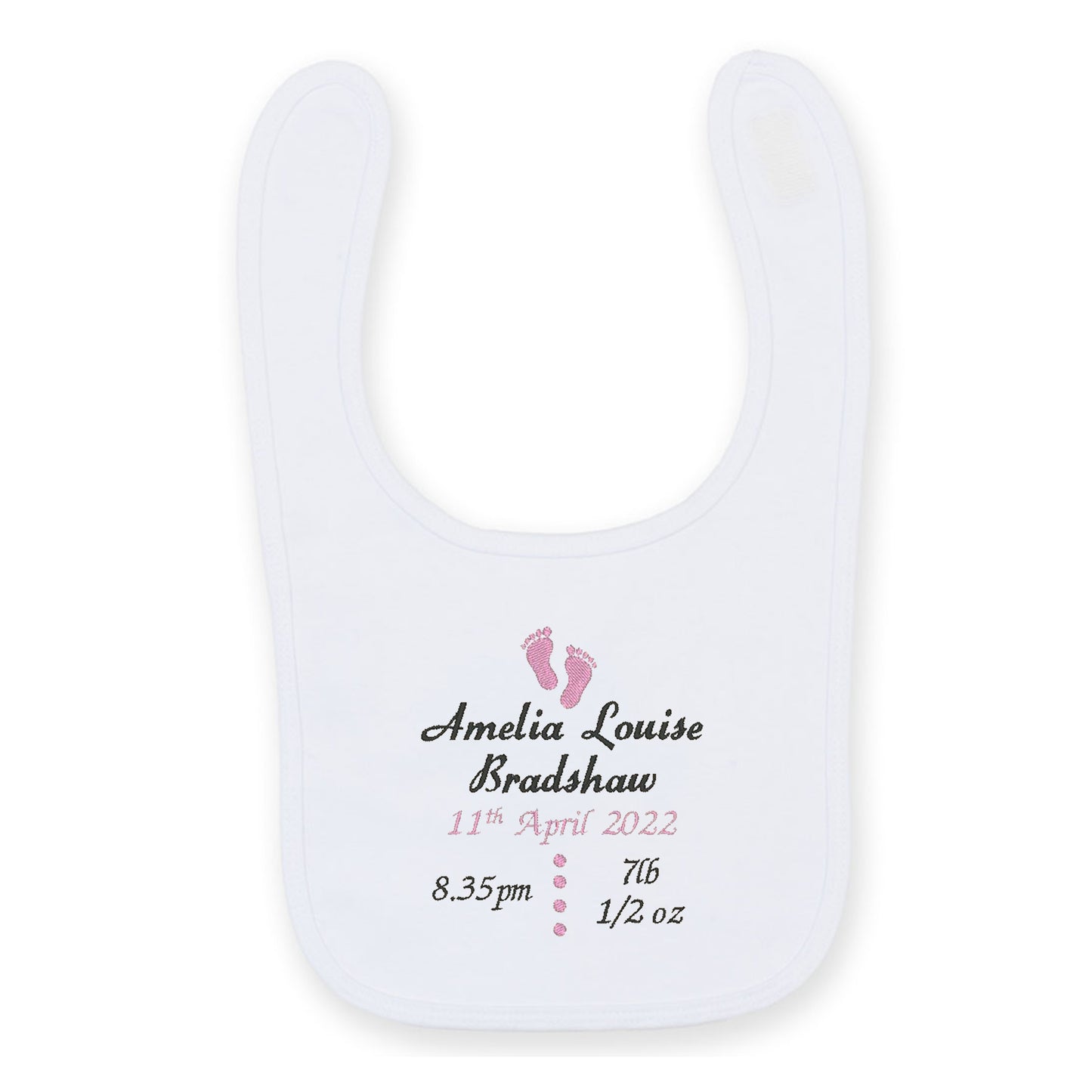 Birth Announcement Bib