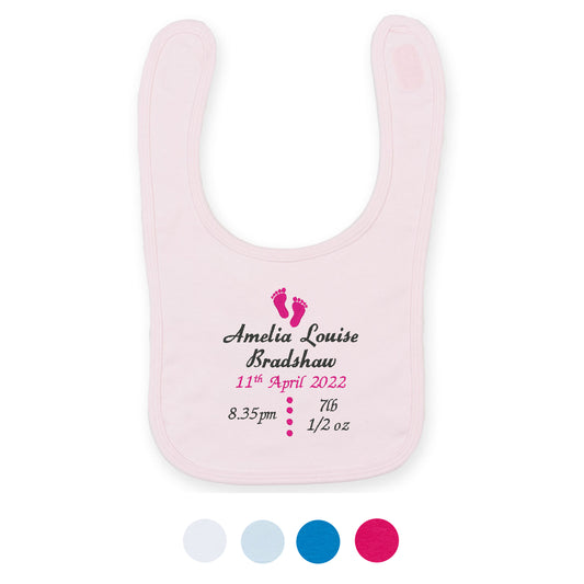 Birth Announcement Bib