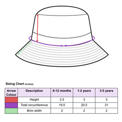 bucket hat sizing chart 