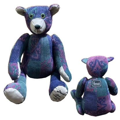 Handmade memory bear from a dressing gown