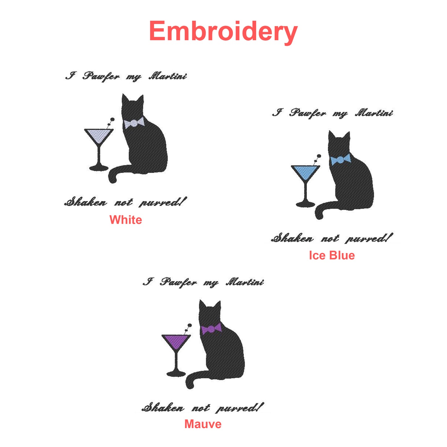 'Martini shaken not Purred!' Organic Cotton Apron