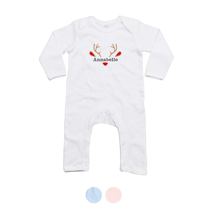 Personalised Reindeer Babygrow