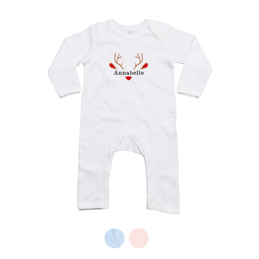 Personalised Reindeer Babygrow