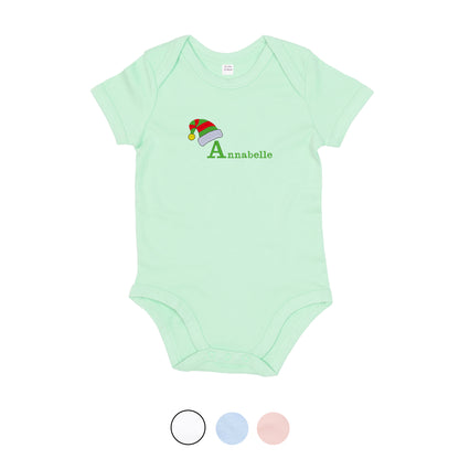 Personalised Christmas Elf Baby Bodysuit