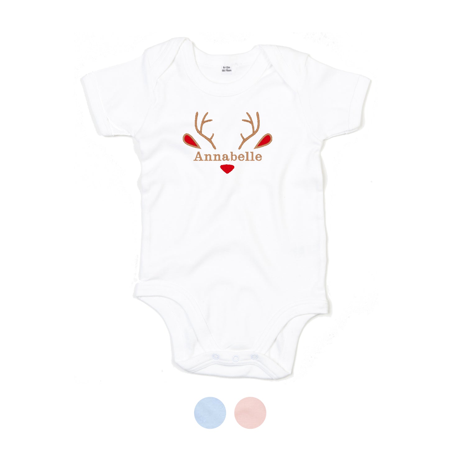 Personalised Reindeer Baby Bodysuit