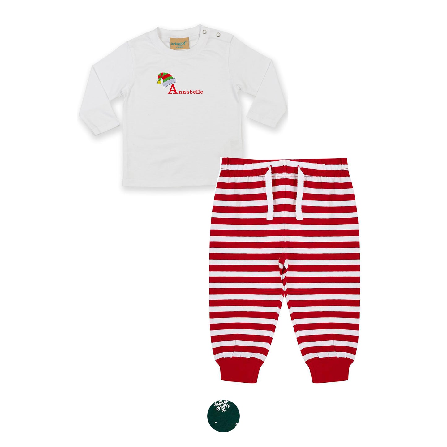 Personalised Christmas Elf Baby and Toddler Christmas Pyjamas