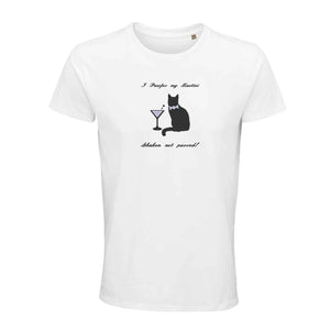 'Martini shaken not Purred!' Mens Organic Cotton Top