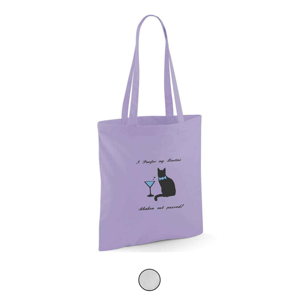 'Martini shaken not Purred!' Tote bag