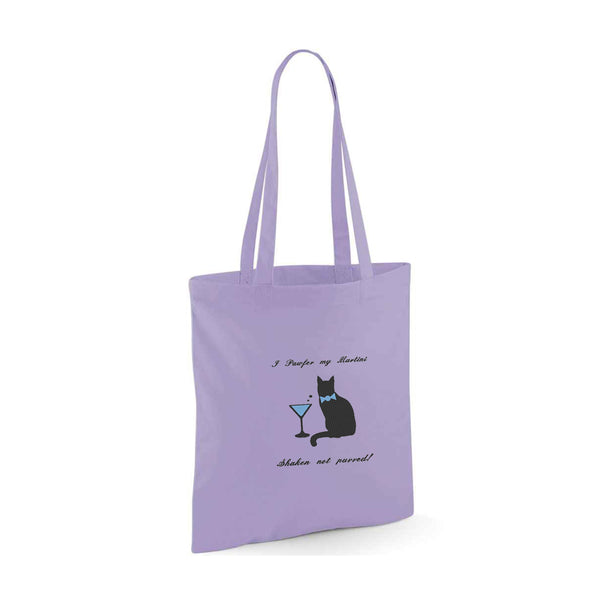 'Martini shaken not Purred!' Tote bag