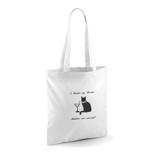 'Martini shaken not Purred!' Tote bag