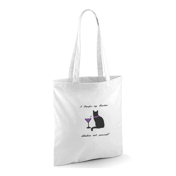 'Martini shaken not Purred!' Tote bag