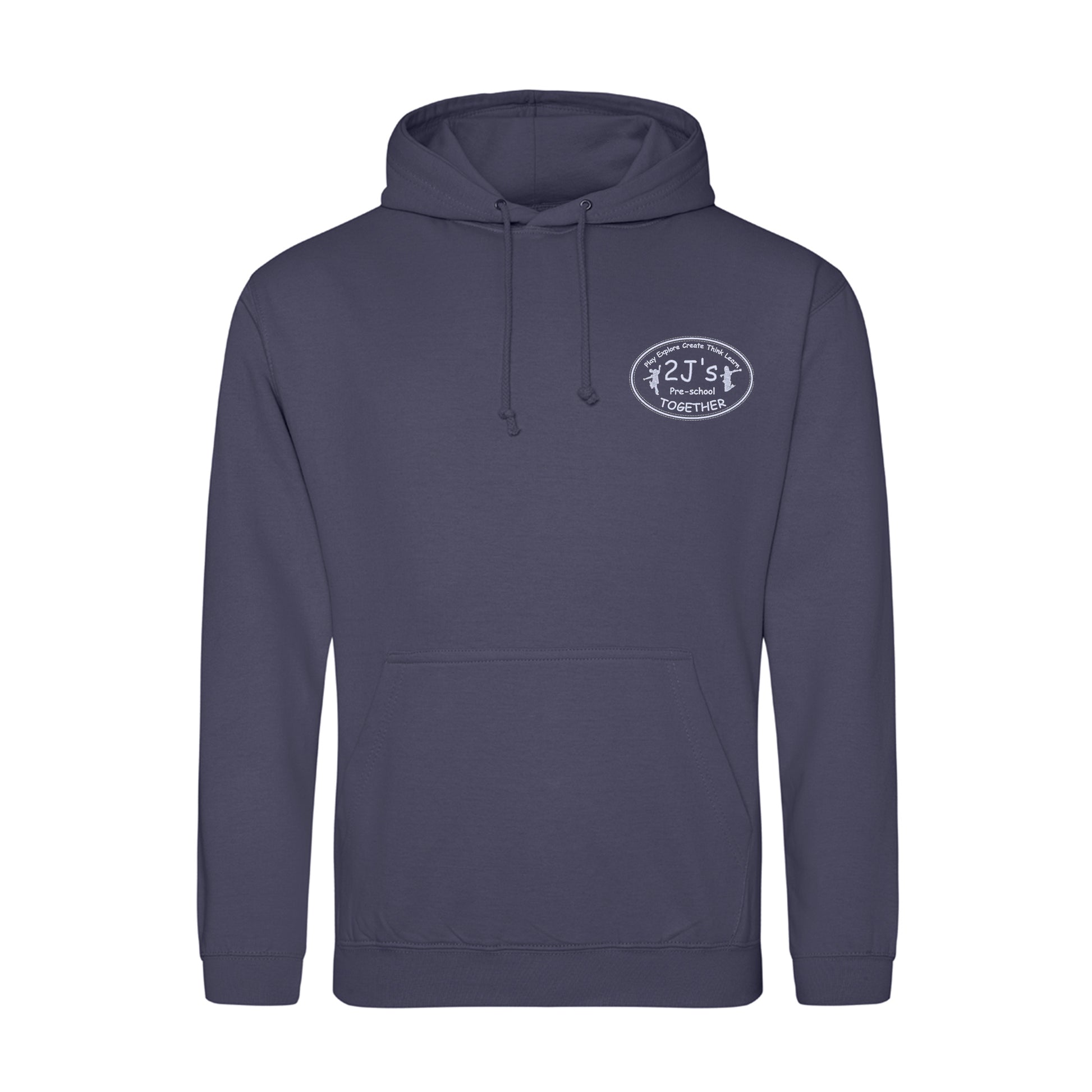 blue grey hoodie