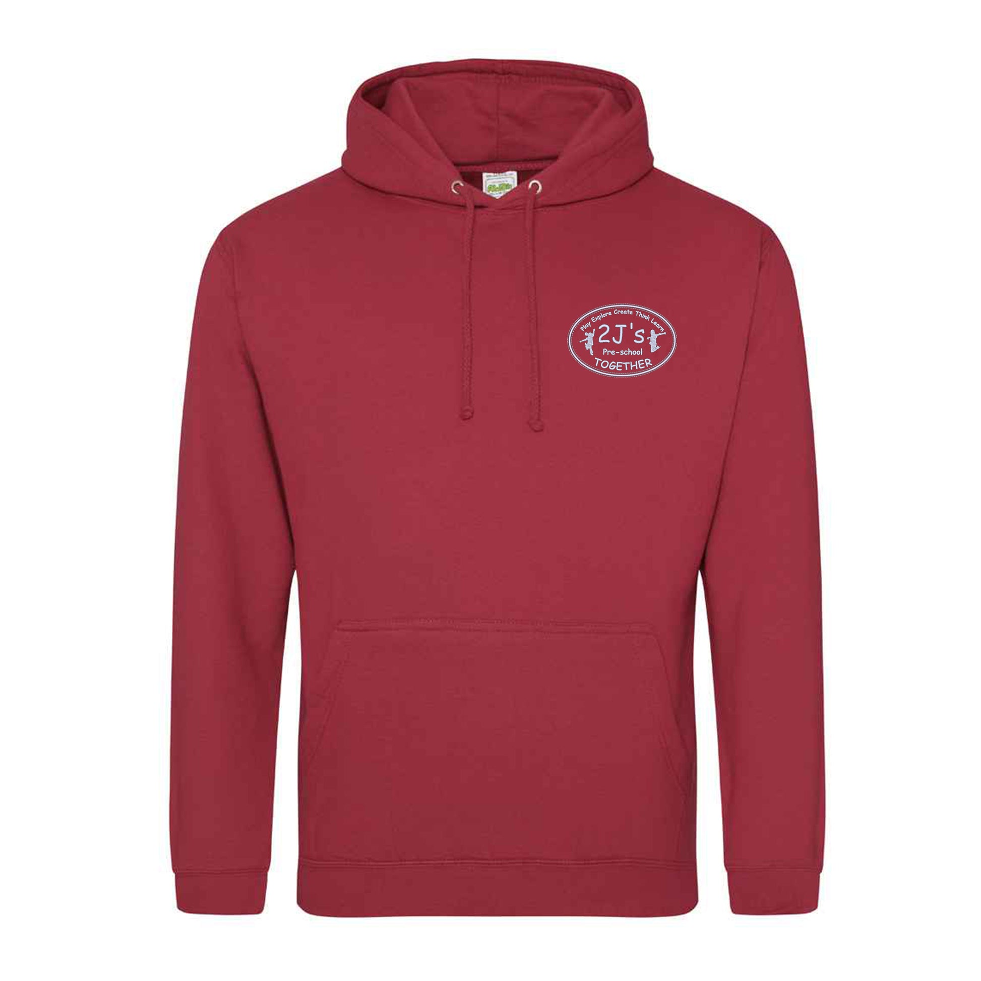 brick red hoodie
