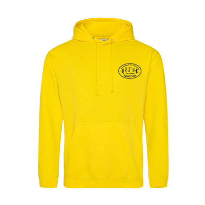 bright yellow hoodie
