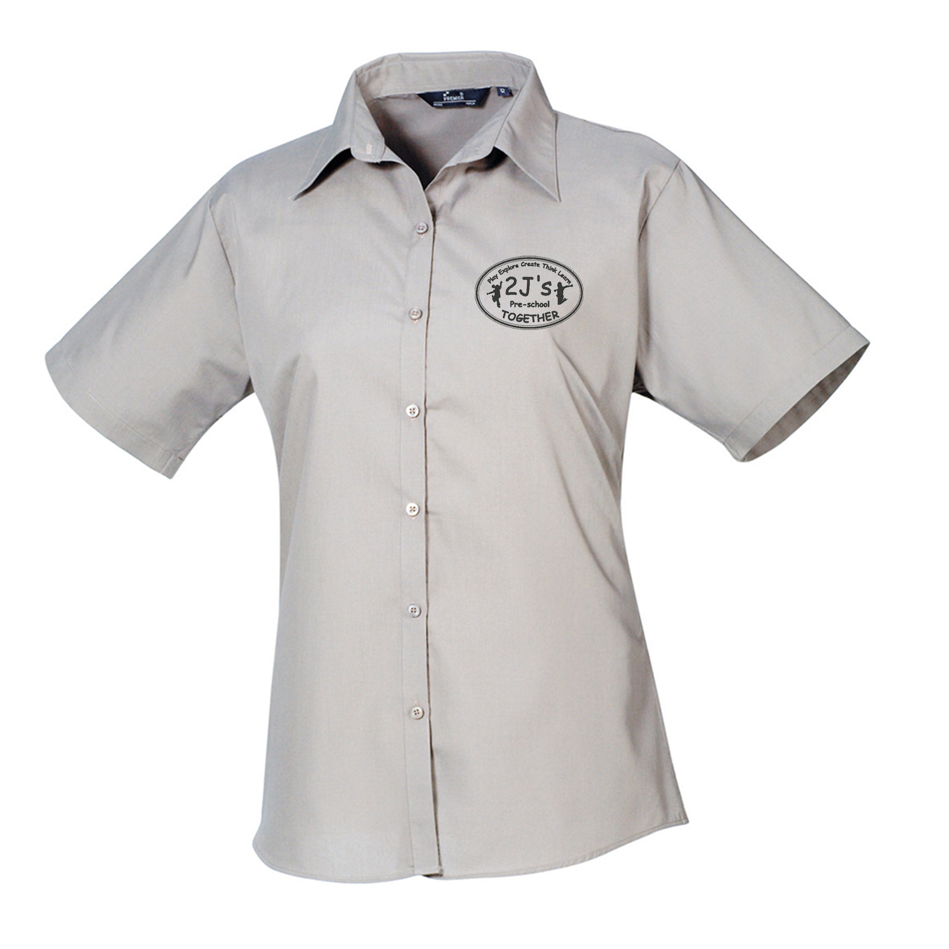 silver shirt