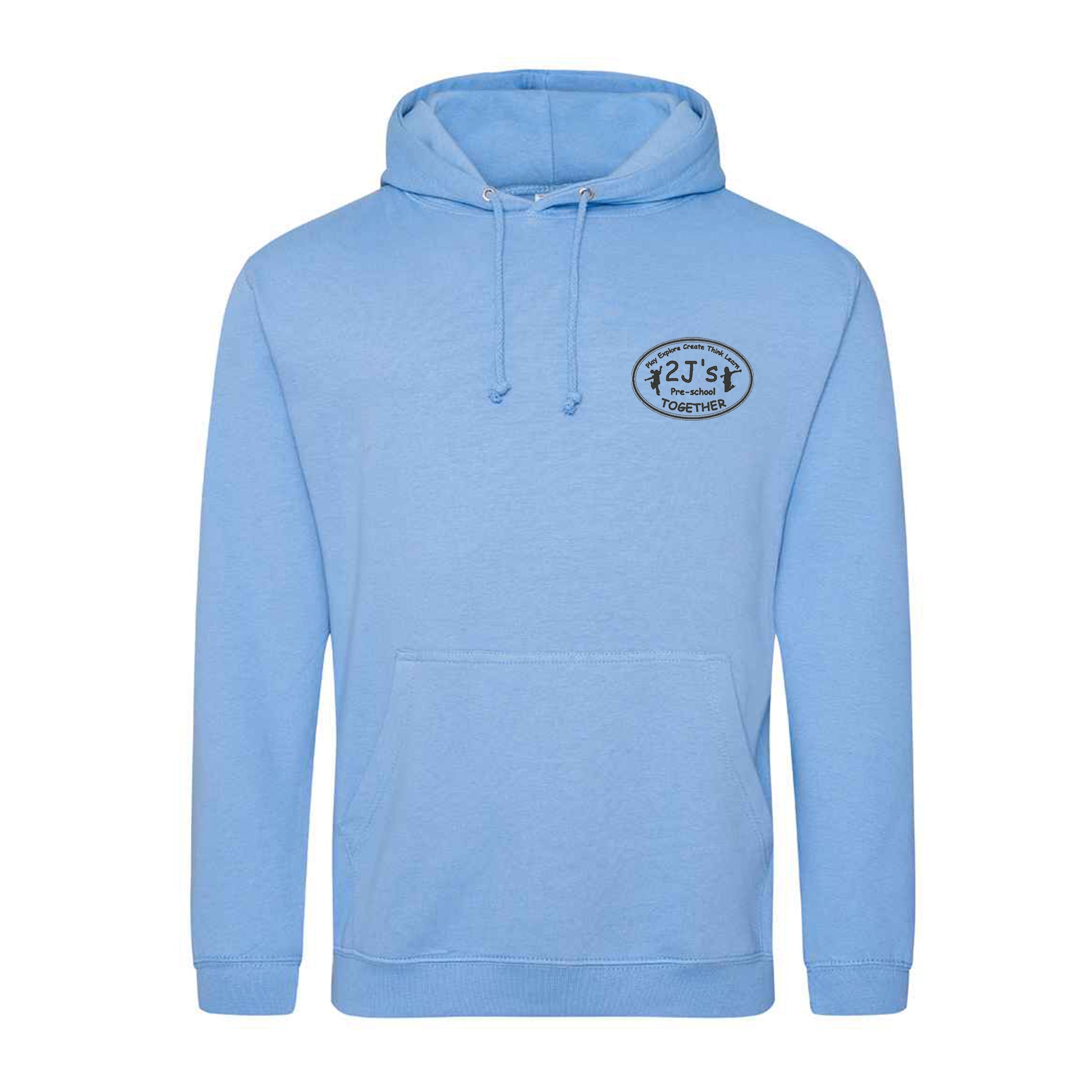 bright blue hoodie