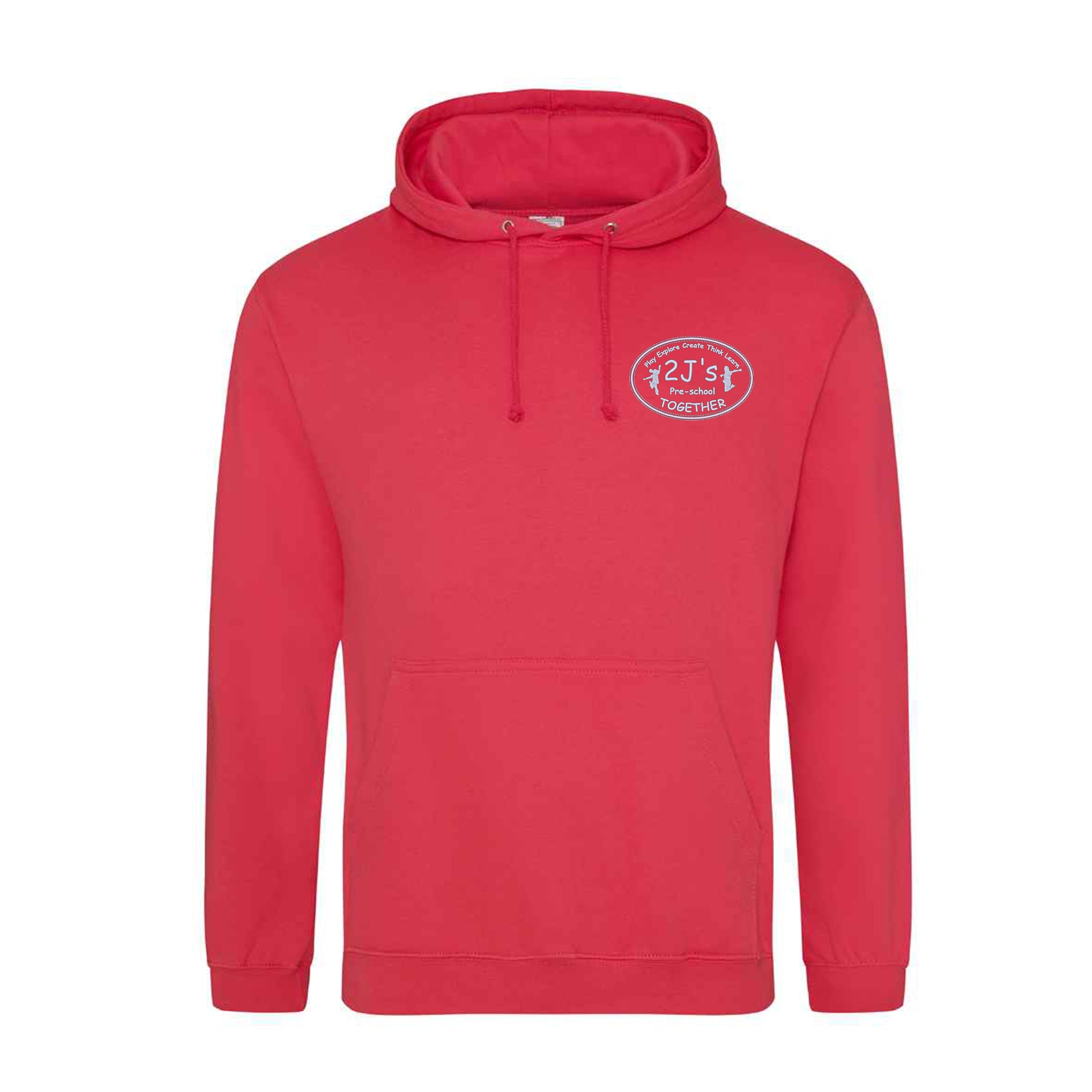 bright pink hoodie