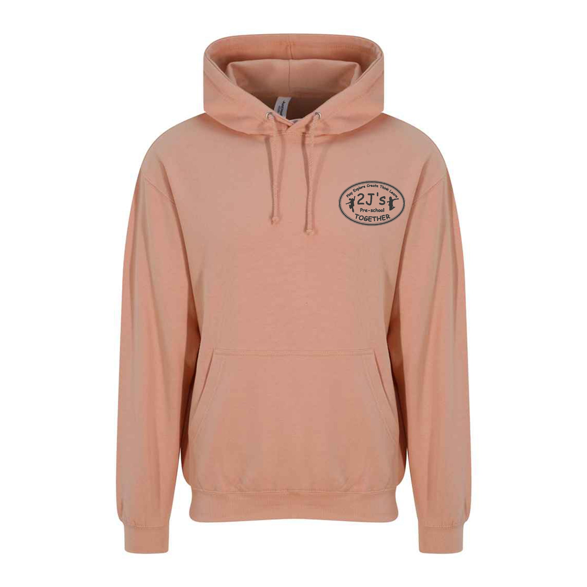 peach hoodie