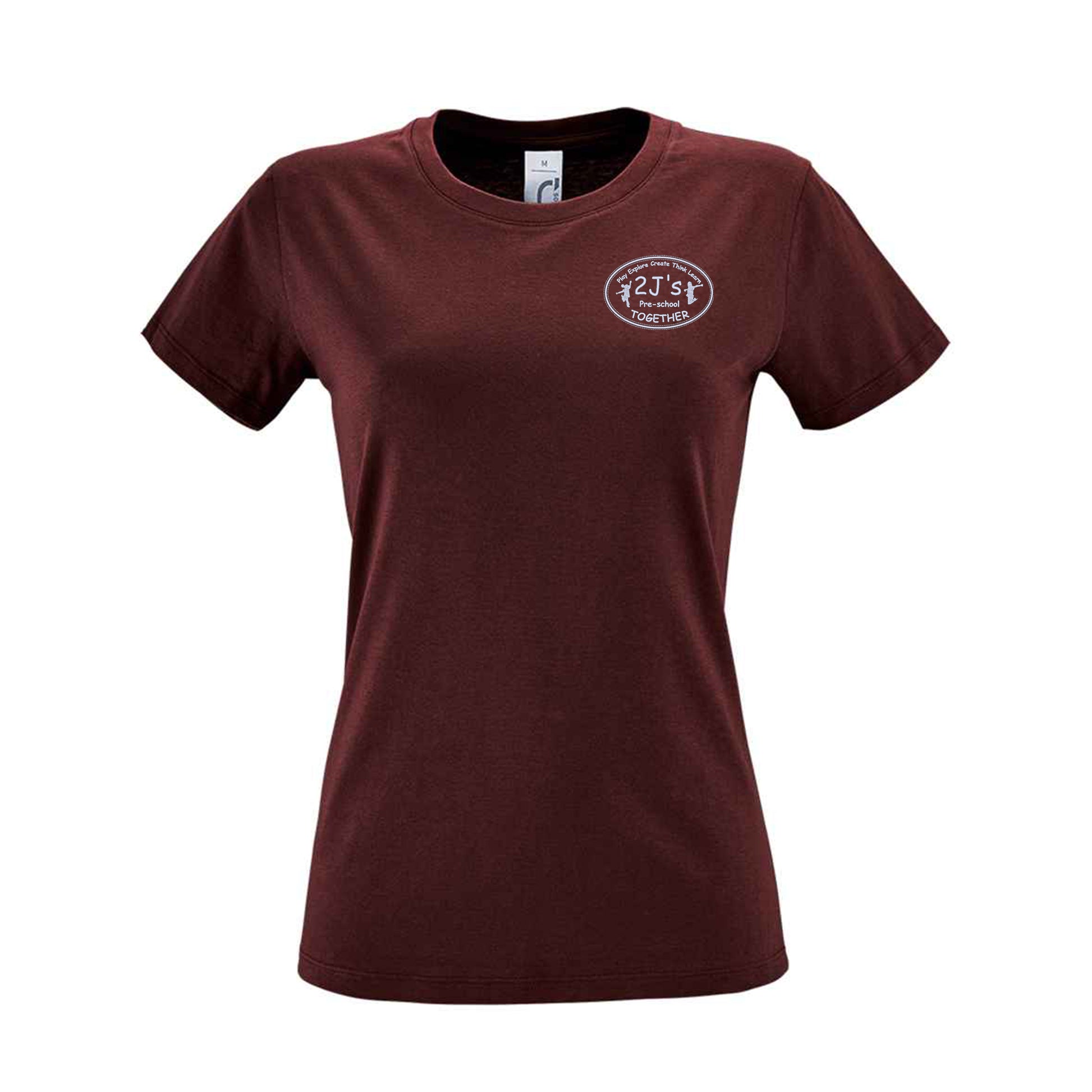 burgundy top