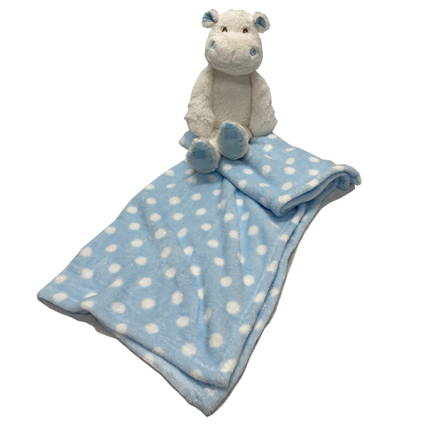 hippo blue blanket